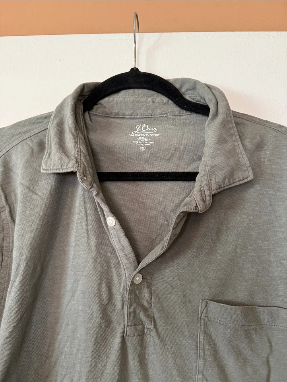 J. Crew Short Sleeve Cotton Polo in Olive